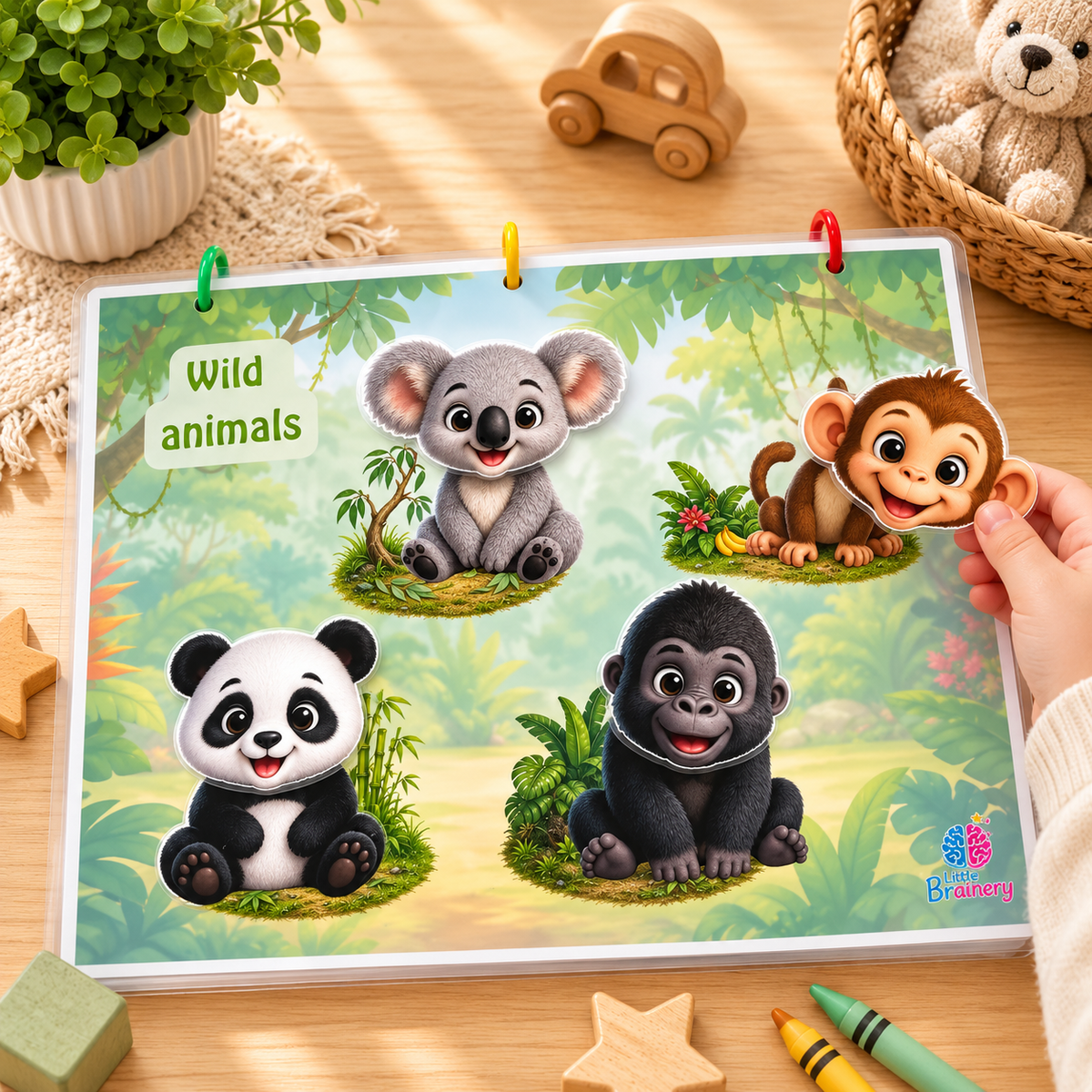 Laminated Animal Head & Body Matching Activity – Velcro Learning Game | 20 Animals | Toddler & Preschool Activity