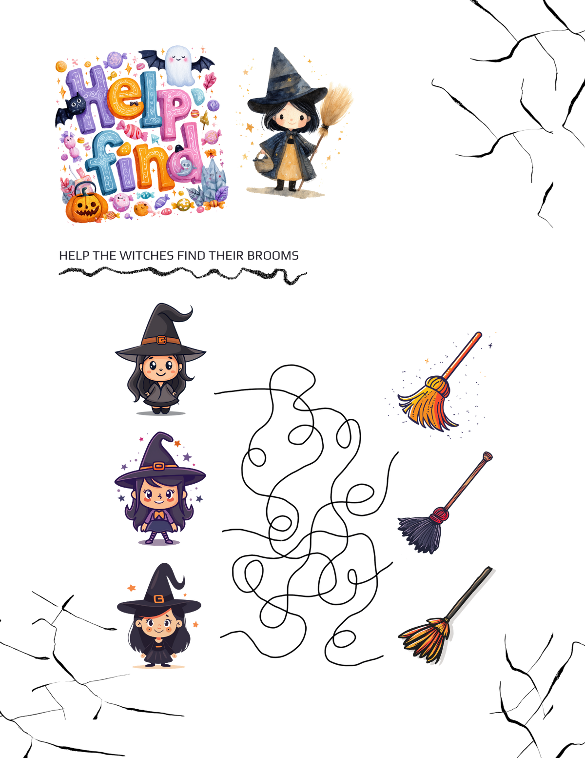 Halloween Activity Book for Kids | 21 Fun & Educational Printable Worksheets