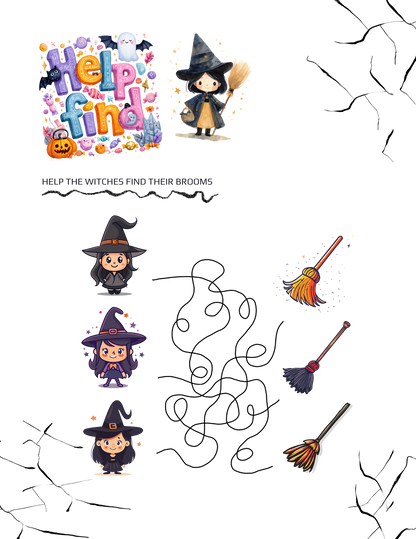Halloween Activity Book for Kids | 21 Fun & Educational Printable Worksheets