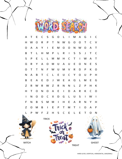 Halloween Activity Book for Kids | 21 Fun & Educational Printable Worksheets