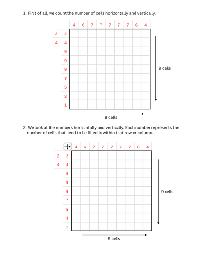 How to Solve Nonograms | Step-by-Step Beginner's Guide | Learn Picross & Griddlers PDF