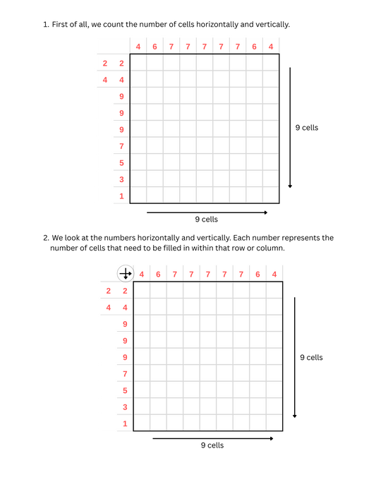 How to Solve Nonograms | Step-by-Step Beginner's Guide | Learn Picross & Griddlers PDF