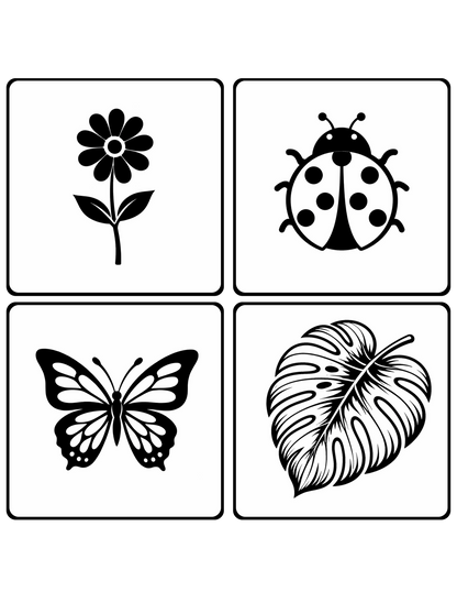 Black & White Flash Cards for Newborns | High-Contrast Visual Stimulation Cards