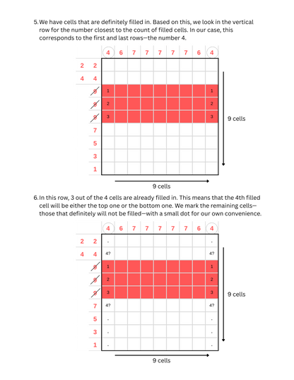 How to Solve Nonograms | Step-by-Step Beginner's Guide | Learn Picross & Griddlers PDF