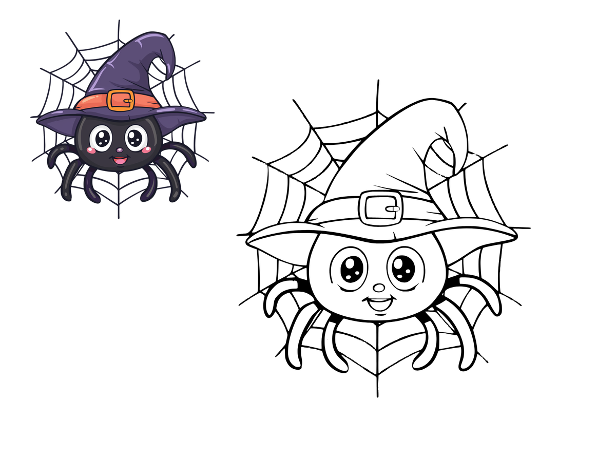 Halloween Coloring Pages for Kids | Cute Pumpkin, Spider & More | Printable Halloween Activity | PDF Download