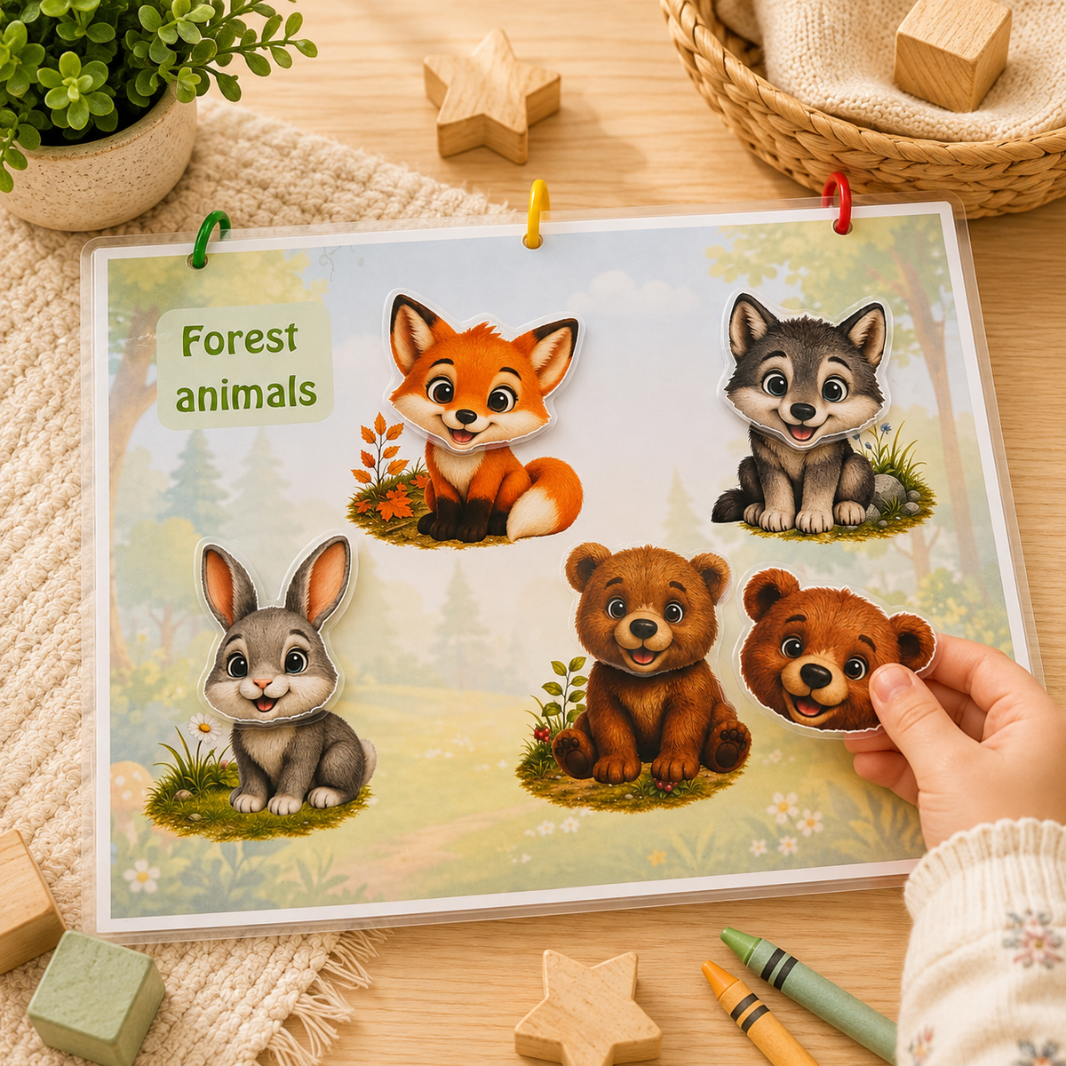 Laminated Animal Head & Body Matching Activity – Velcro Learning Game | 20 Animals | Toddler & Preschool Activity