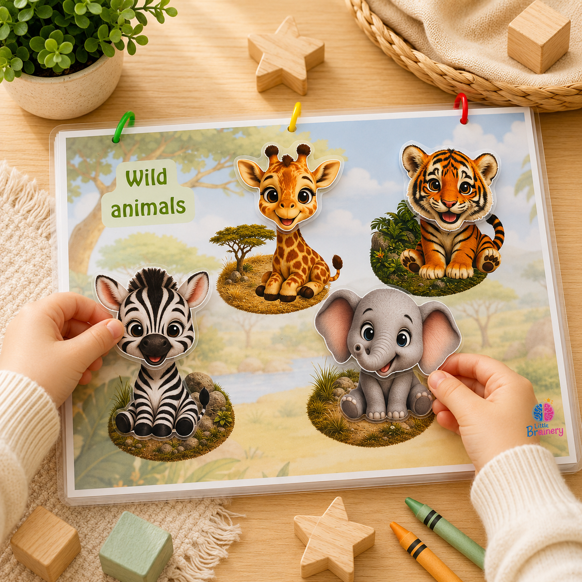 Laminated Animal Head & Body Matching Activity – Velcro Learning Game | 20 Animals | Toddler & Preschool Activity