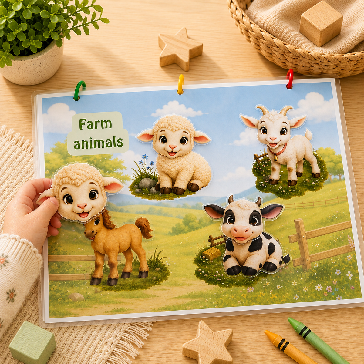 Laminated Animal Head & Body Matching Activity – Velcro Learning Game | 20 Animals | Toddler & Preschool Activity