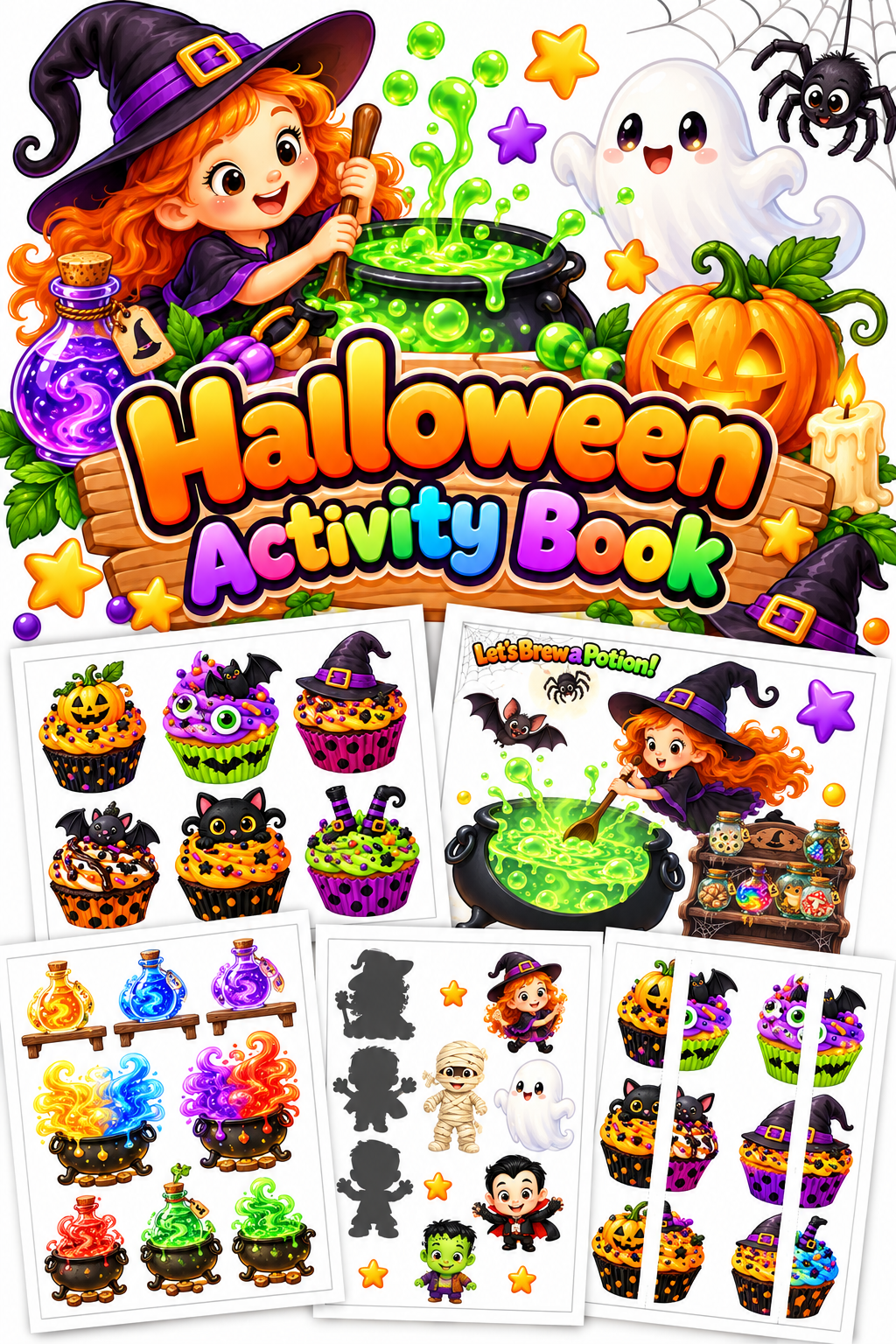 Halloween Activity Book for Kids | Fun Learning Games & Printable Activities | Digital PDF Download