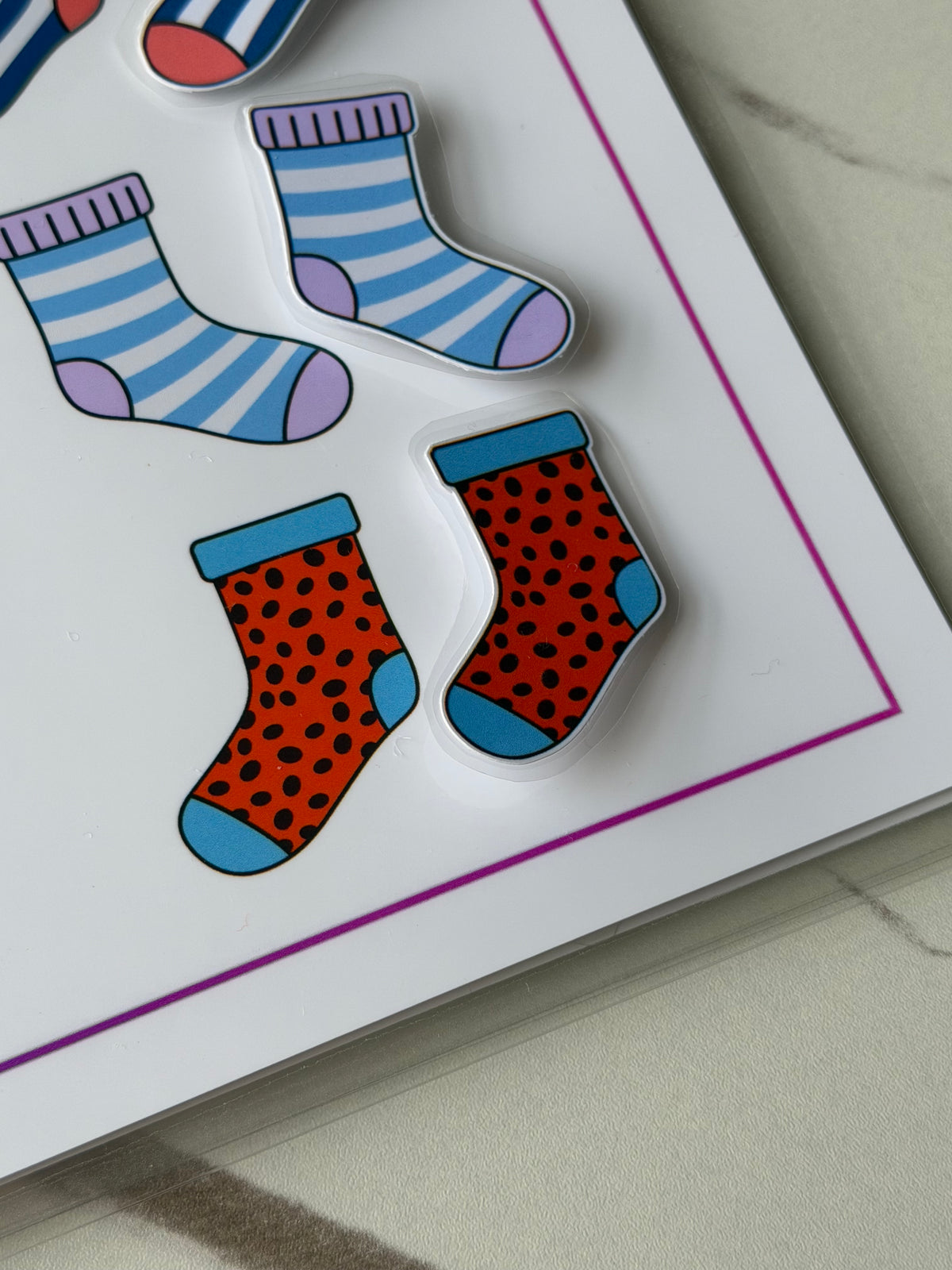 Find the Matching Sock Printable | Sock Matching Activity for Kids | Preschool Matching Game | PDF Download