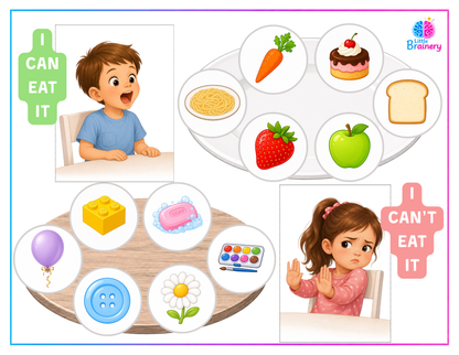 Food or Not Food Sorting Activity | Can I Eat It? Preschool Printable PDF