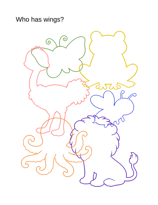 Look & Find Animals printable activity for preschool and kindergarten children