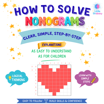How to Solve Nonograms | Step-by-Step Beginner's Guide | Learn Picross & Griddlers PDF
