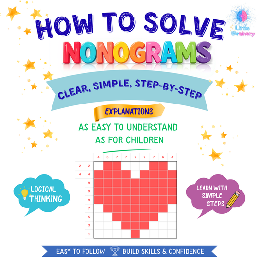 How to Solve Nonograms | Step-by-Step Beginner's Guide | Learn Picross & Griddlers PDF
